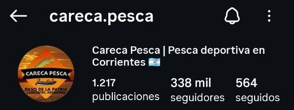Careca Pesca después — 338.000 seguidores