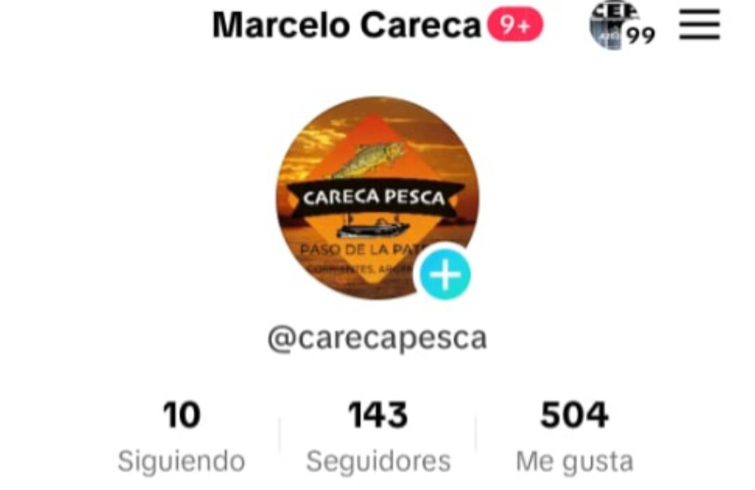 Careca Pesca (TikTok) antes — 143 seguidores