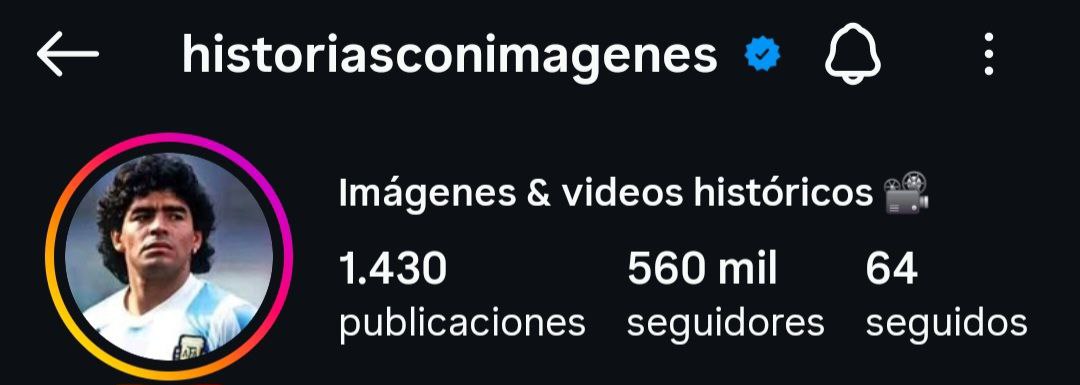 Historias con Imágenes después — 560.000 seguidores