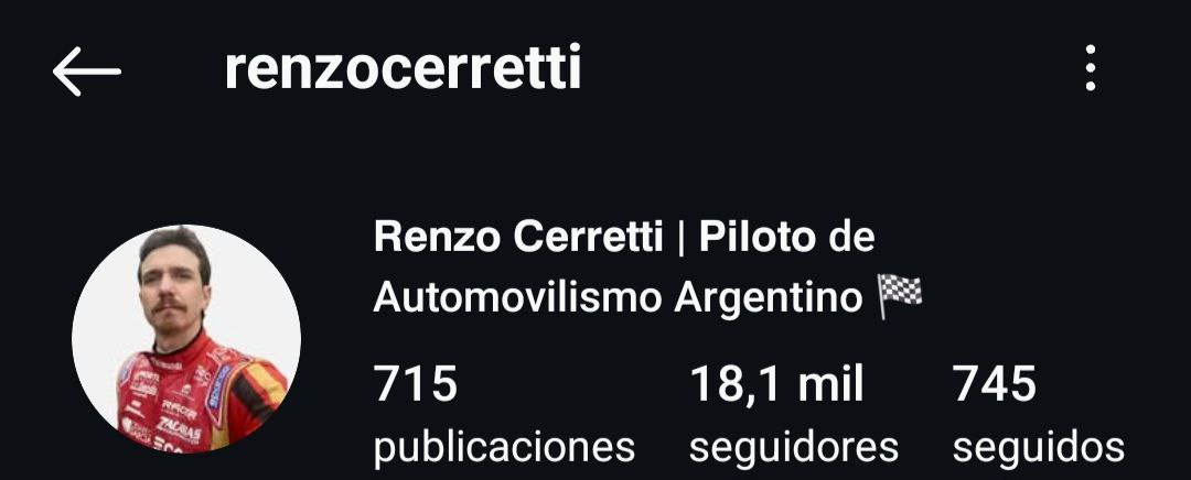 Renzo Cerretti después — 18.100 seguidores